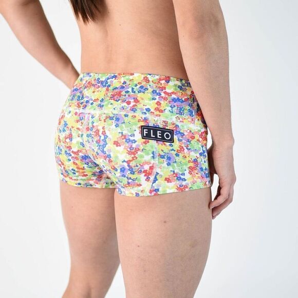 Fleo neon green low rise contour party flowers excellent condition size small wo - Picture 1 of 9